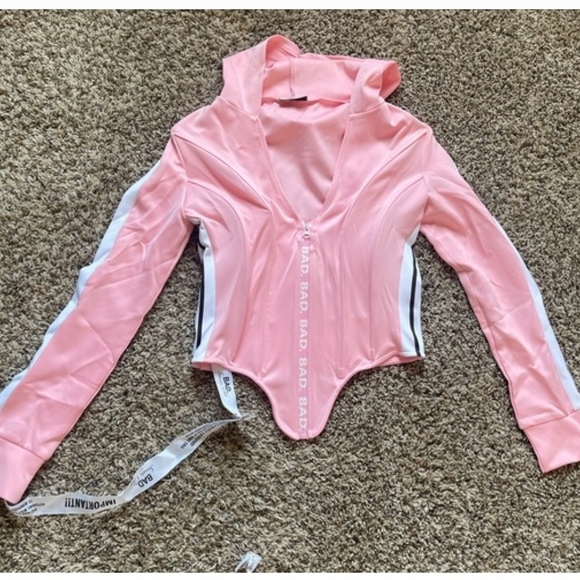 Bad Society Club Jackets & Blazers - Bad Society Corset Hoodie